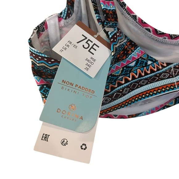 Dorina NWT Geometric Print Bikini Top Size 34E - Picture 6 of 6